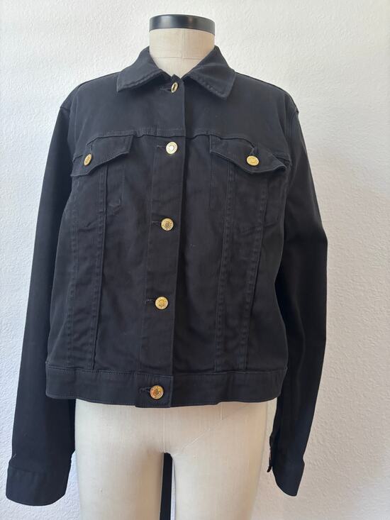 Michael Kors Jackets & Blazers - Michael Kors - Pre-Owned Black Cotton Denim Jacket Size XL
